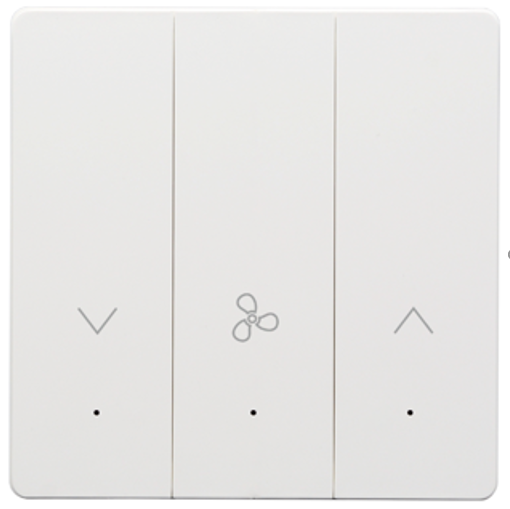 Tuya Zigbee Fan Dimmer Switch with Neutral Line, 250W Load, Compatible with Alexa & Google Home, Tempered Glass Panel